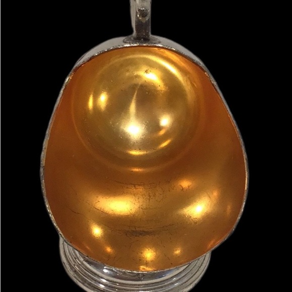 Vintage RAIMOND Pedestal Sugar Scuttle with Scoop, Russian, Silver-plate, Bronze - Picture 6 of 10